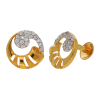 CIRCULAR CASTING TRENDY WHITE STONE STUD